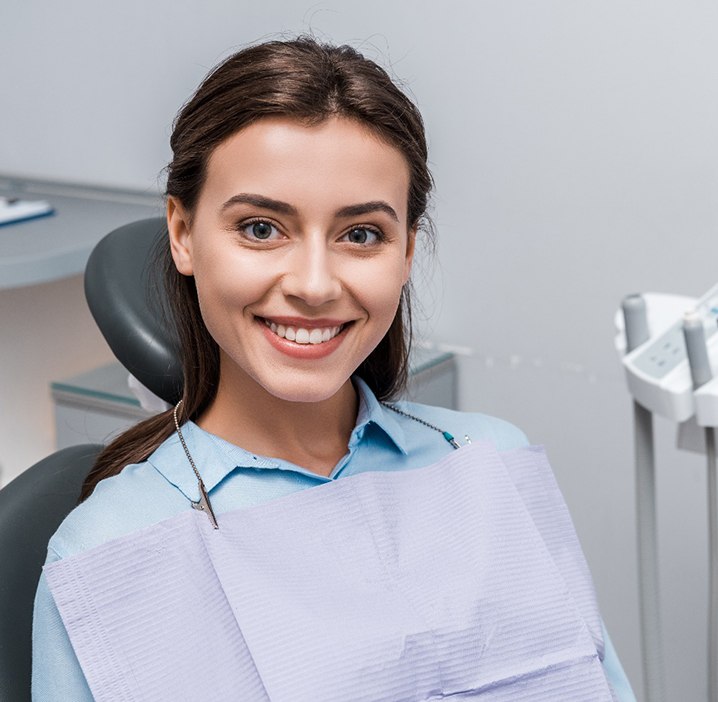 Woman smiling after receiving gum graft in Salt Lake City, UT