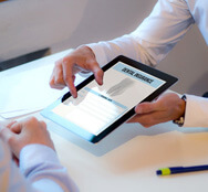 closeup of a tablet with dental insurance on it